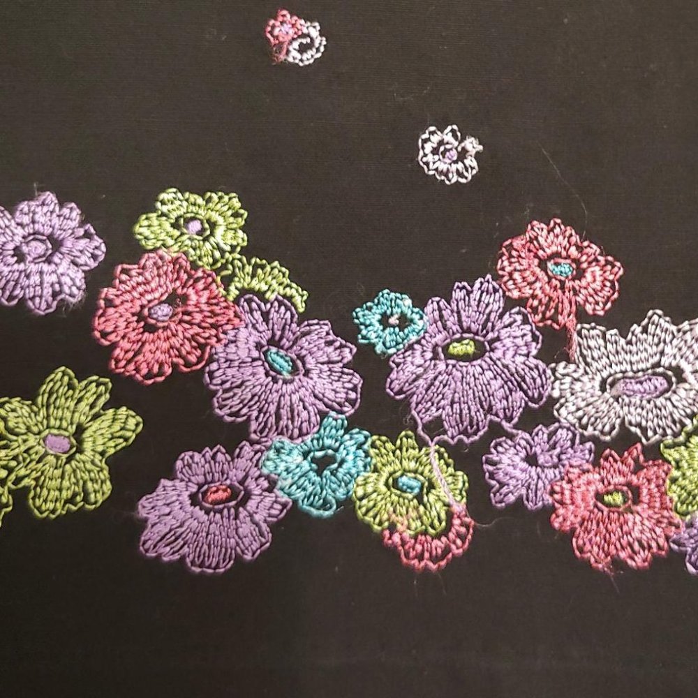 David Paul Black Embroidered Skort